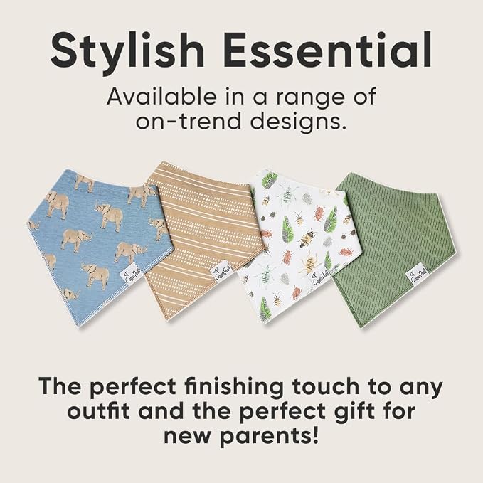 Copper Pearl 4 Pack Soft Cotton Baby Bibs - Image 6