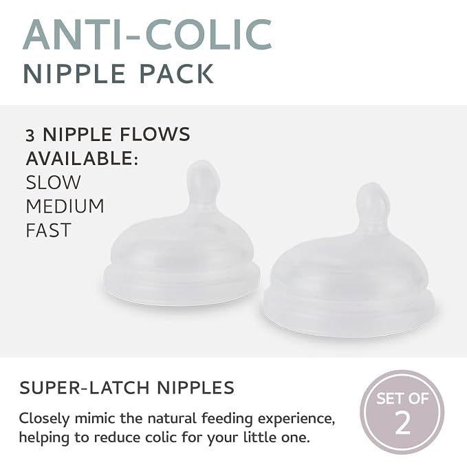 MILK & WATER Anti-Colic Nipples, Soft Silicone - Image 2