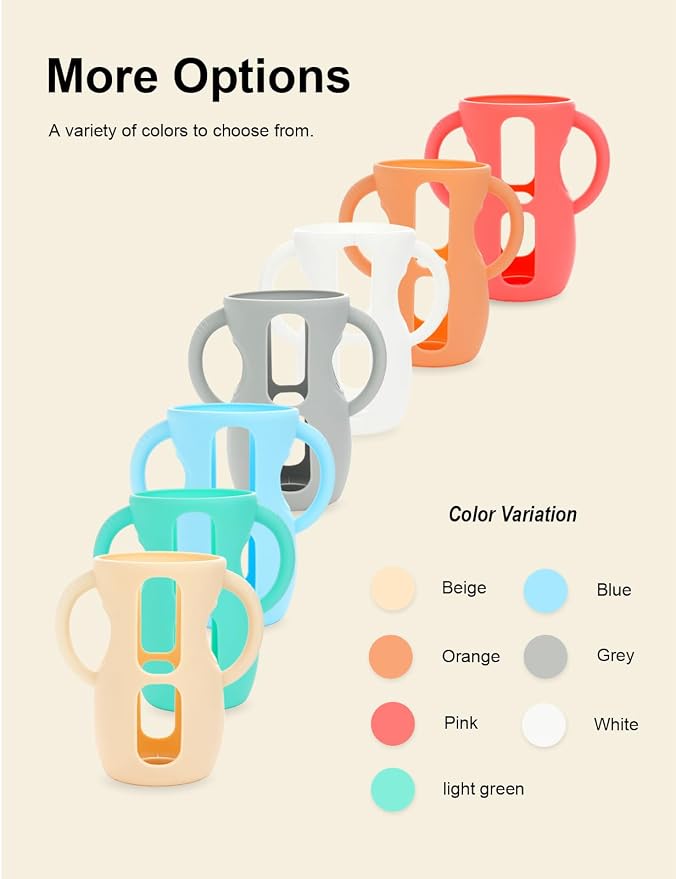 4-Pack Silicone Sleeves for Philips Avent Glass Bottles, BPA-Free - Image 6
