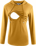 GINKANA Women's Nursing Hoodie Sweatshirt Long Sleeves Breastfeeding Maternity by GINKANA