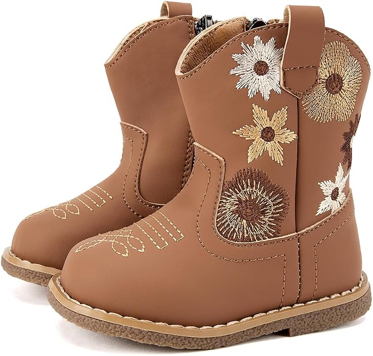 BMCiTYBM Baby Cowboy Cowgirl Boots Infant Western Shoes Boys Girls Round Toe by BMCiTYBM