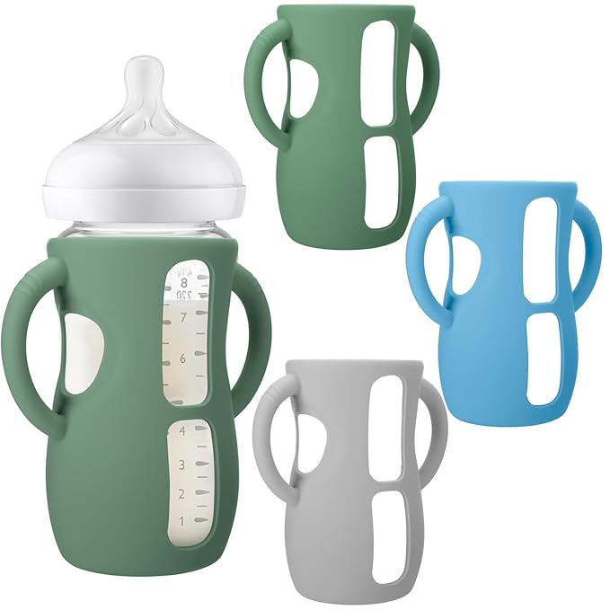 BUSOHA 3 Pack Silicone Sleeves for Avent Natural Baby Bottles by BUSOHA