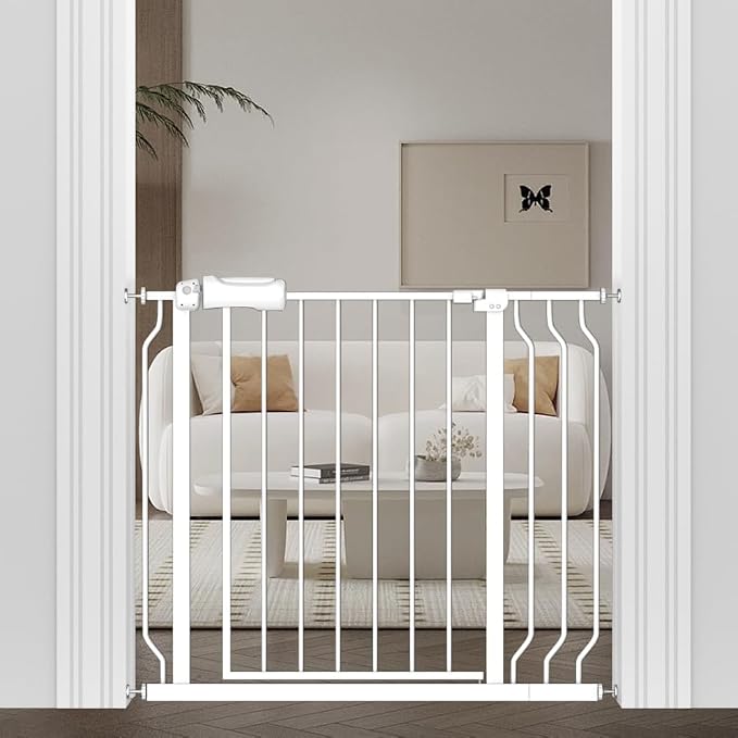 WAOWAO Baby Gate 33.86-38.55" Extra Wide Pressure Mounted Walk Through Swing by WAOWAOBABYSAFETYPRODUCTS