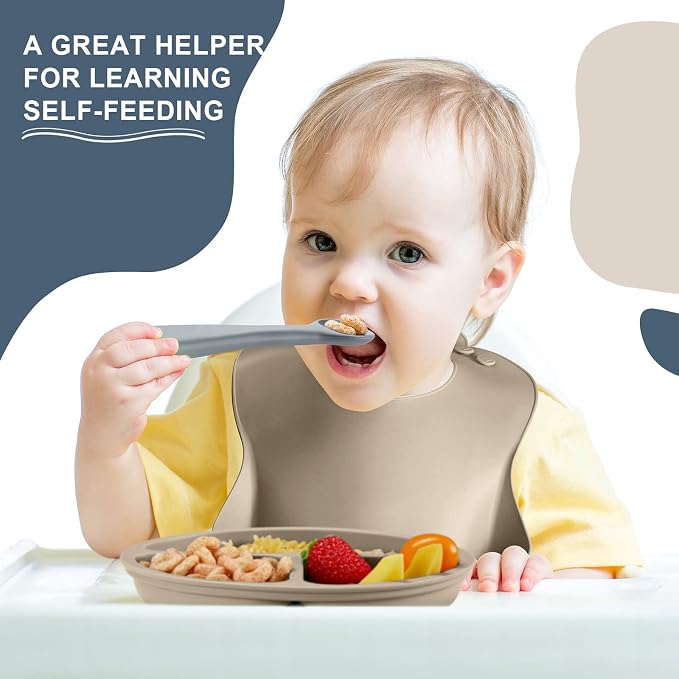 10 Pack Silicone Baby Feeding Set, Toddlers Led Weaning Feeding Supplies - Image 5