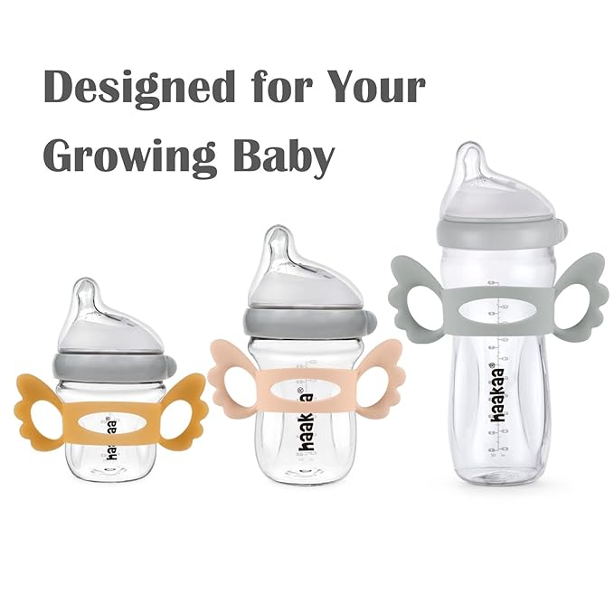 haakaa Gen.3 Natural Glass Baby Bottle Set 4.2oz & 6oz - Image 6