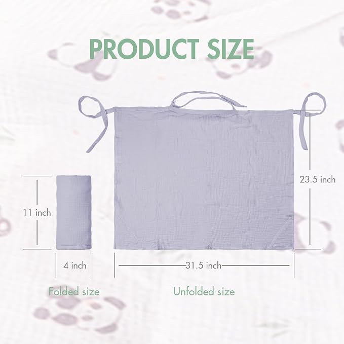 2-Pack Muslin Nursing Covers for Breastfeeding - Image 8