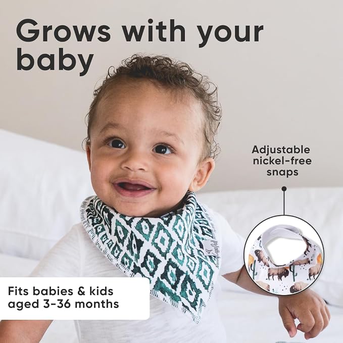 Copper Pearl 4 Pack Soft Cotton Baby Bibs - Image 5