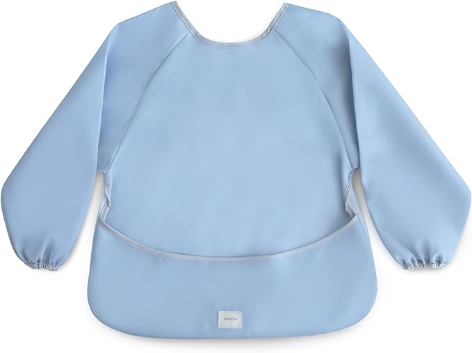mushie Long Sleeve Baby Bib | Water Resistant Adjustable Fit by mushie