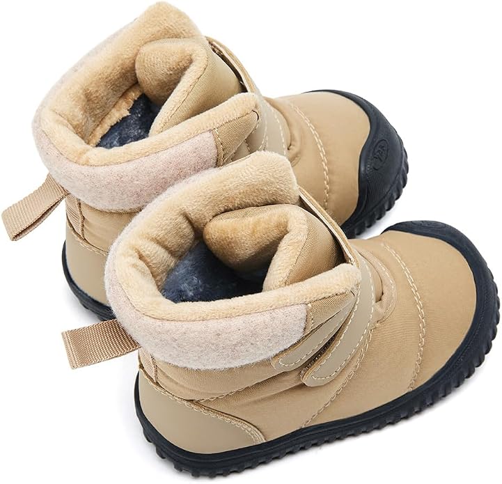 BMCiTYBM Toddler Baby Winter Snow Boots Boy Girl Faux Fur Warm Non Slip First - Image 5