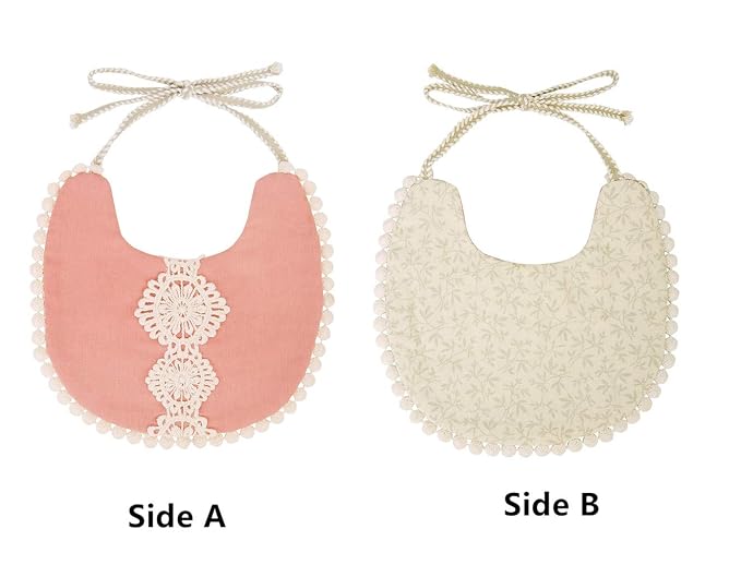 GZMM Baby Bib For Girls, Reversible Waterproof Handmade Natural Cotton Baby - Image 5