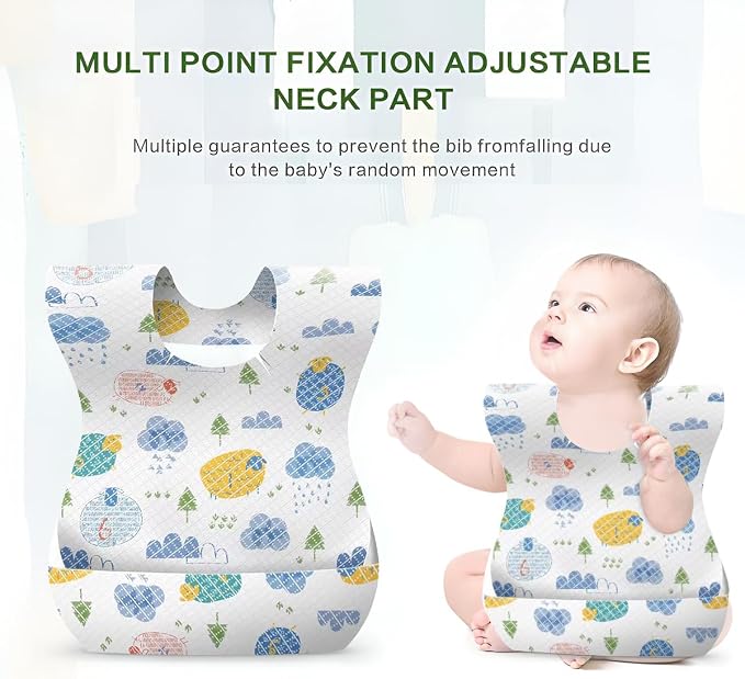 30/60pcs Baby Disposable Bibs-Individually Packaged, Leak Proof and Convenient - Image 5