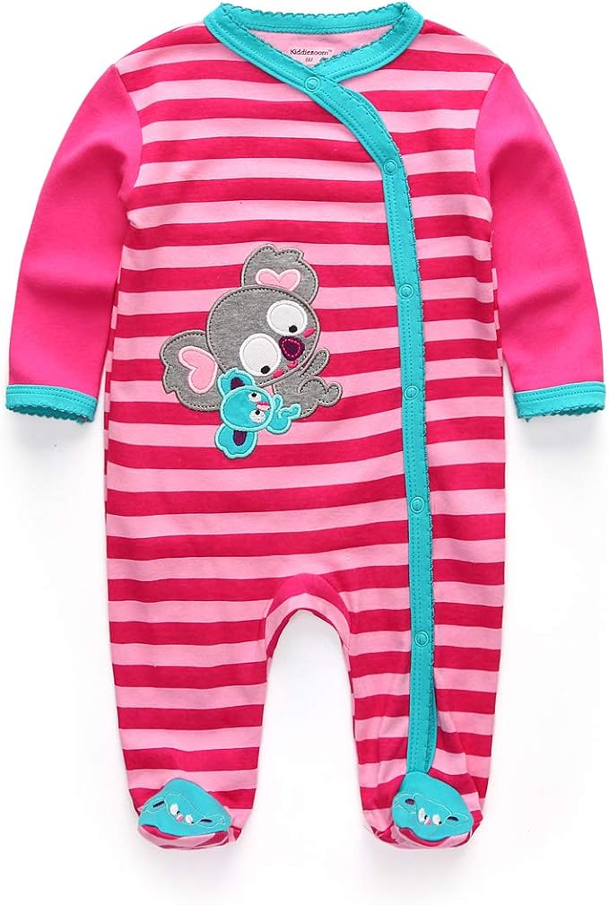 Kiddiezoom Baby and Toddler Boys'Snug Fit Footed One-Piece Romper Jumpsuit - Image 4