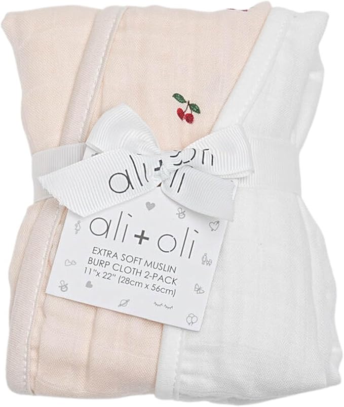 Ali+Oli 2-pk Muslin Burp Cloths - Image 6