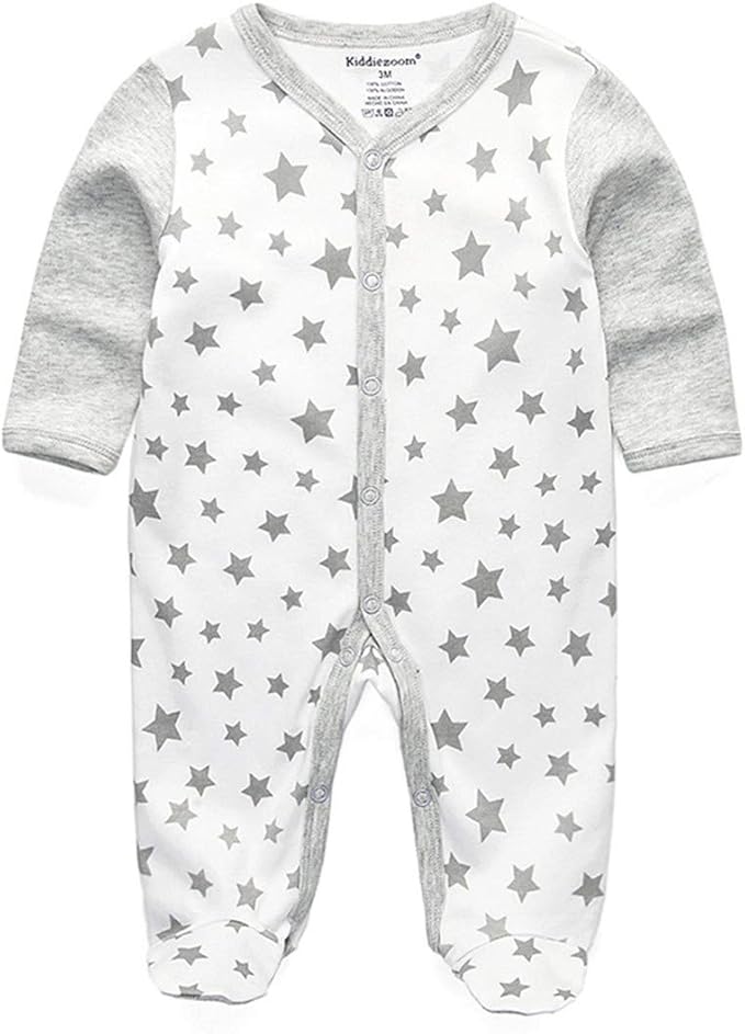Kiddiezoom Baby and Toddler Boys'Snug Fit Footed One-Piece Romper Jumpsuit - Image 2
