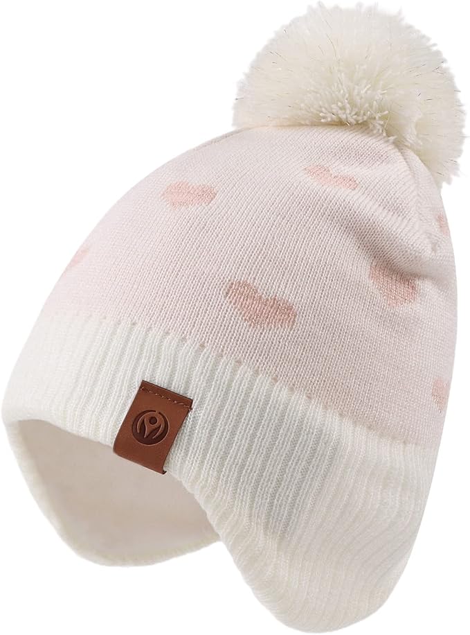 JANGANNSA Knitted Baby Hat Scarf Set Winter Warm Boys Girls Beanie Fleece by JANGANNSA