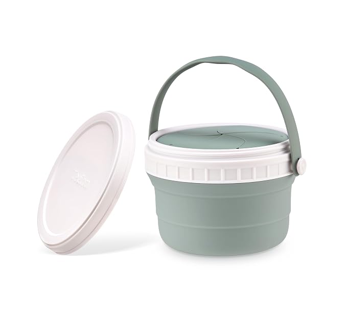 No Spill Silicone Toddler Snack Containers, Detachable Silicone Flap by Tegion