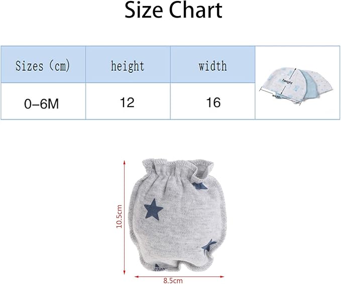 Baby Hat and Mittens Set Newborn Baby Hats Caps - Image 6