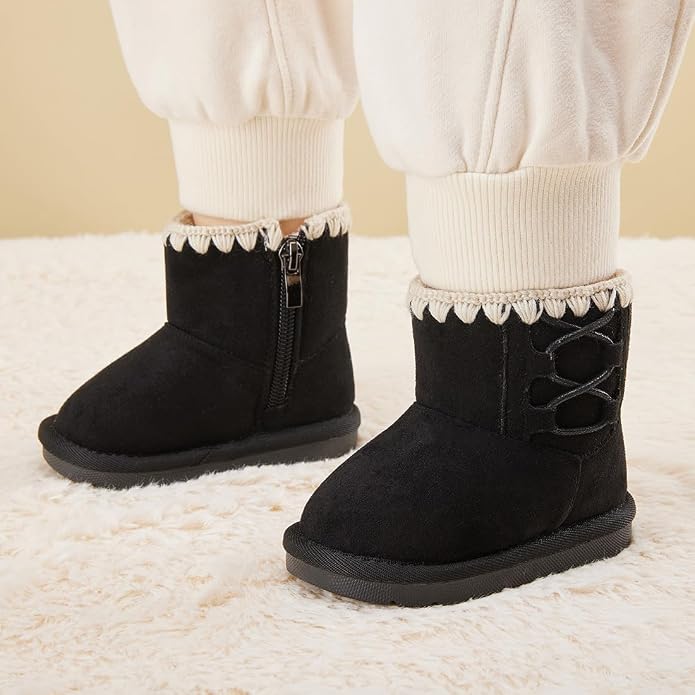 BMCiTYBM Girls Boys Snow Boots Warm Winter Fur Lined Baby Shoes - Image 2