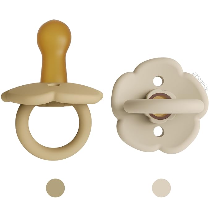 Moonkie Pacifiers Set of 2 | One-Piece Design Baby Pacifier by Moonkie