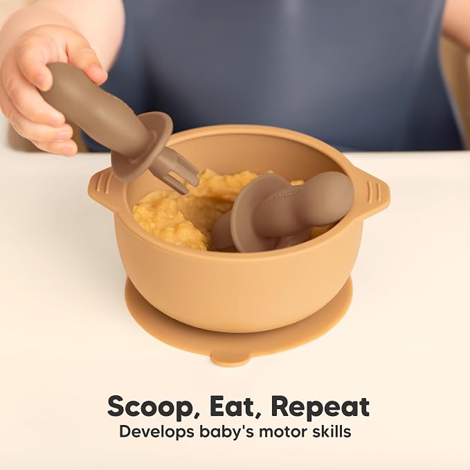 KeaBabies 4-Pack Silicone Baby Spoons and Forks Set - Image 8