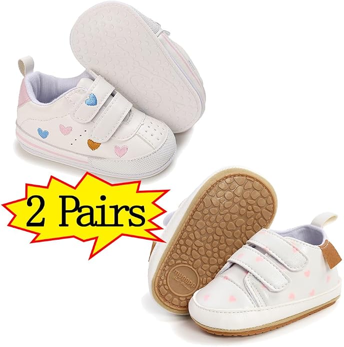 Clowora Baby Boys Girls Shoes Non-Slip Rubber Sole Sneakers Infant First - Image 5
