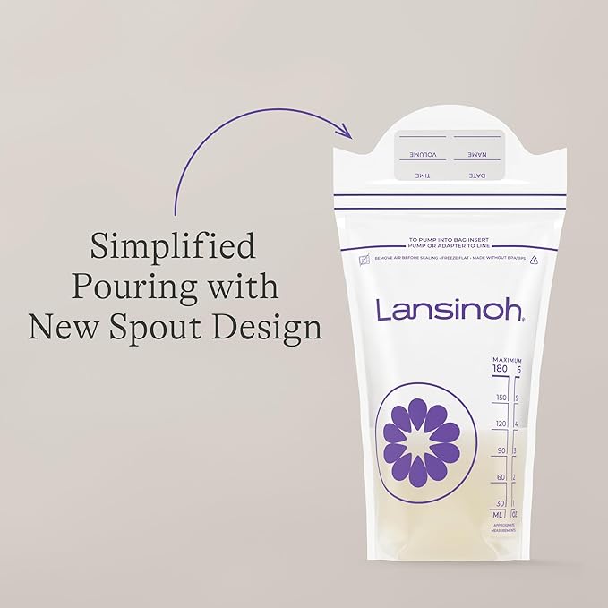 Lansinoh Breastmilk Storage Bags, Baby Essentials, Fast Freeze & Thaw Breast - Image 7