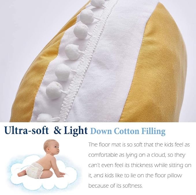 Large Floor Pillow Kids Round Floor Cushion Seating, 35 inches Big Circle Pillow - Image 2