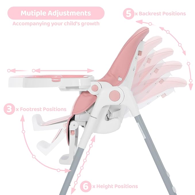 3 in 1 Foldable Baby High Chair, Infant High Chairs - Image 2