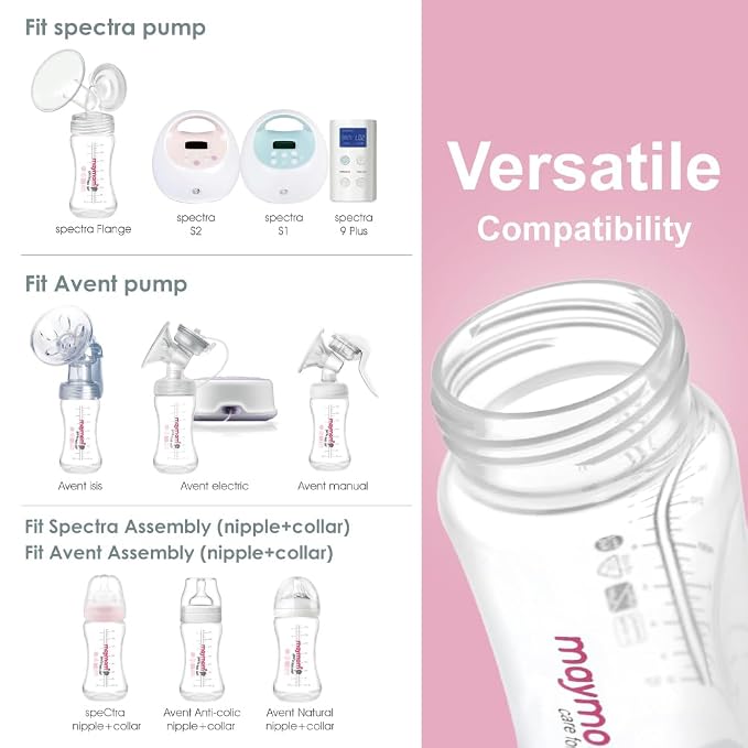 Wide Neck Breastmilk Collection n Storage Bottle 9oz; Re-markable SureSeal - Image 2