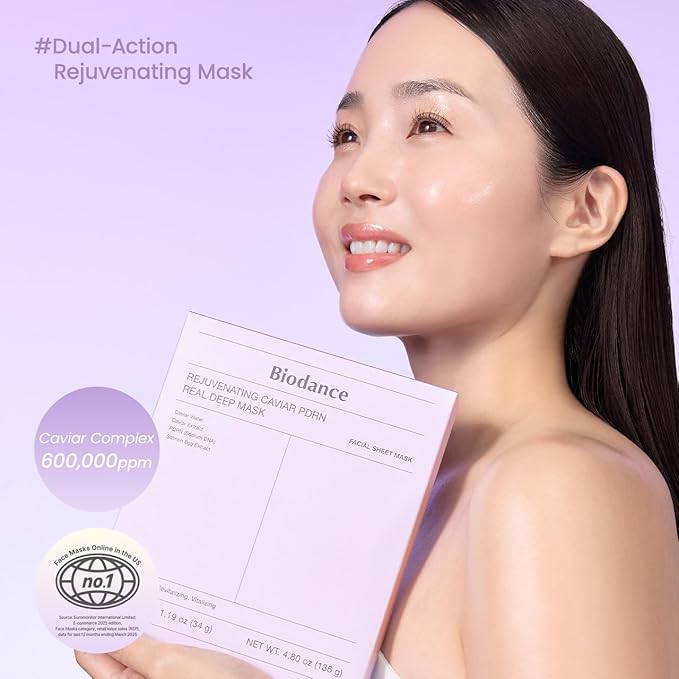 BIODANCE Rejuvenating Caviar PDRN Real Deep Mask, Overnight Hydrogel Mask - Image 2