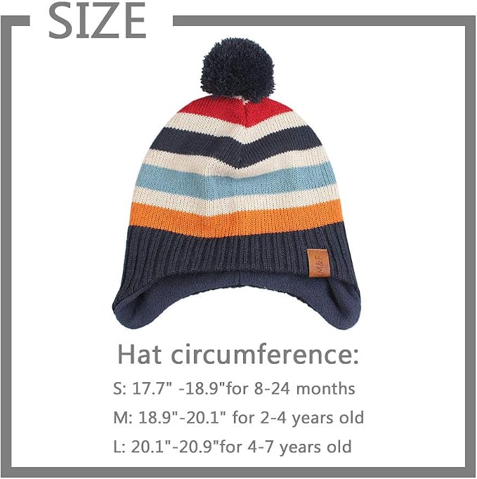 JANGANNSA Knitted Baby Hat Scarf Set Winter Warm Boys Girls Beanie Fleece - Image 5