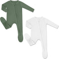 HAPIU Rayon from Bamboo Baby Footed Pajamas, 2 Way Zipper YKK, Footie by HAPIU