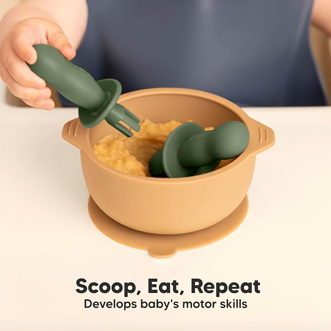 KeaBabies 4-Pack Silicone Baby Spoons and Forks Set - Image 8