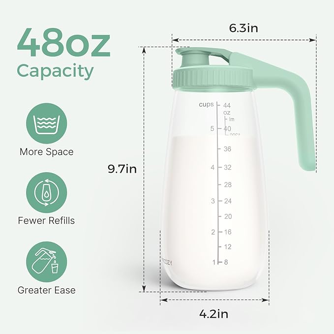 Momcozy Glass Breast Milk Pitcher, Formula Breastmilk Storage Container - Image 2