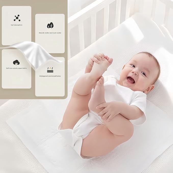 Disposable Changing Pad Liners, Baby Incontinence Diaper UnderPads 18"x 24" - Image 5