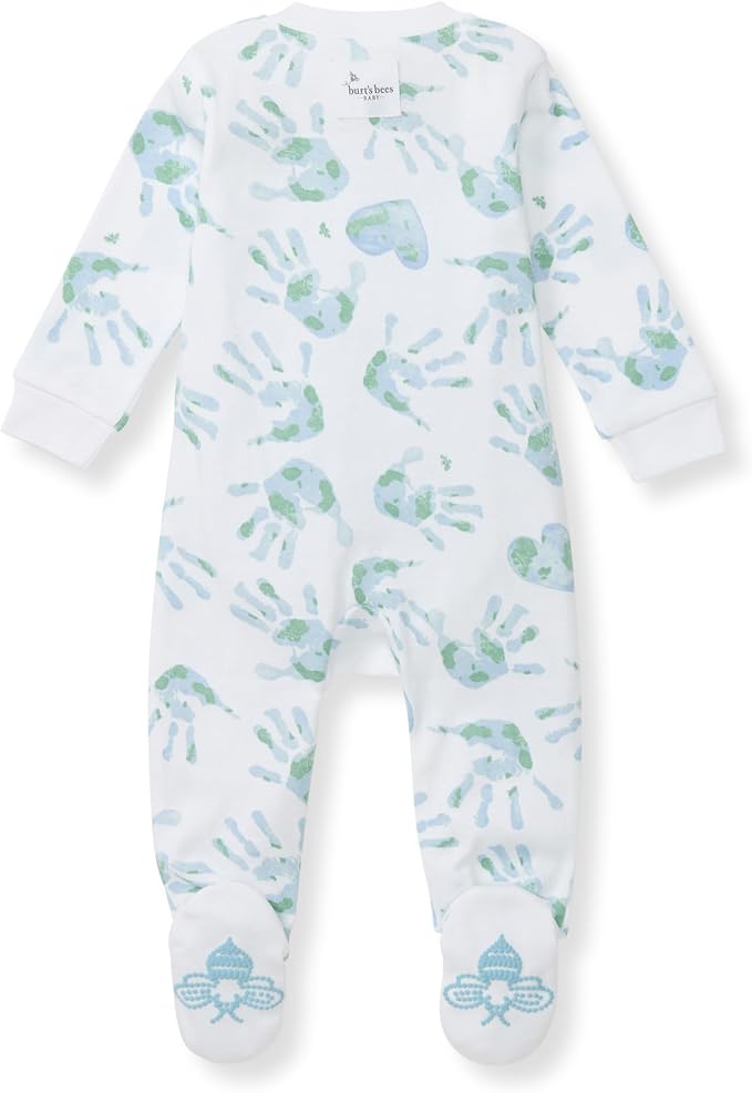 Burt’s Bees Baby Boys' One-Piece Sleep and Play 100% Organic Cotton PJs - Image 2