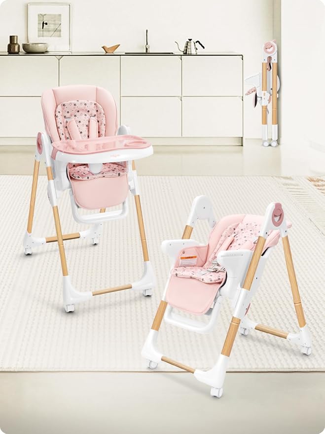 Foldable High Chair with Soft Cushion, High Chairs - Image 8