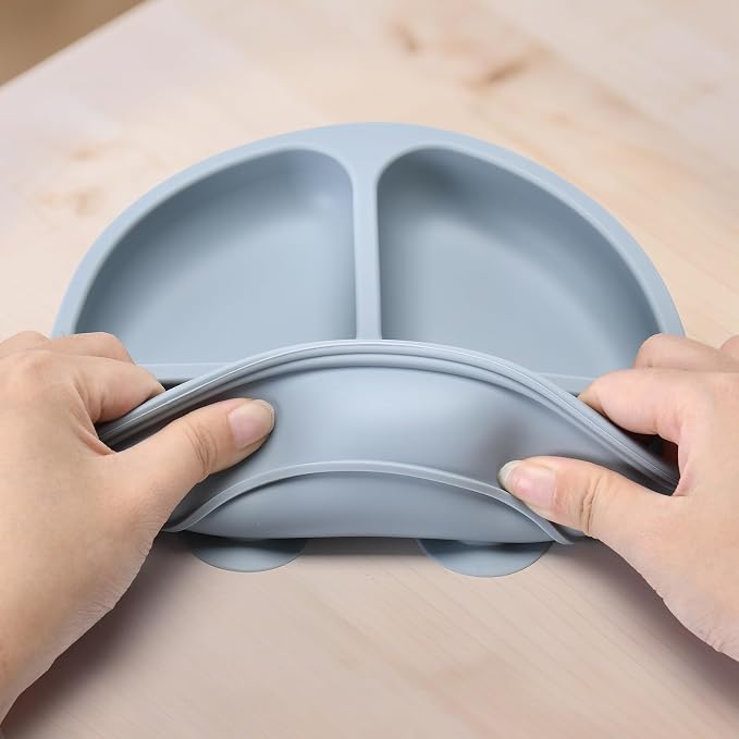 Silicone Baby Feeding Set, Includes Baby Spoons, Toddler Plates and Baby Fork - Image 3