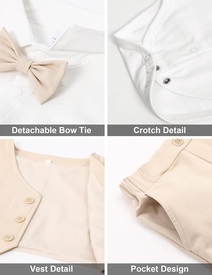 A&J DESIGN Baby Boy Suits Clothes Infant Toddler Formal Gentleman Outfits - Image 4