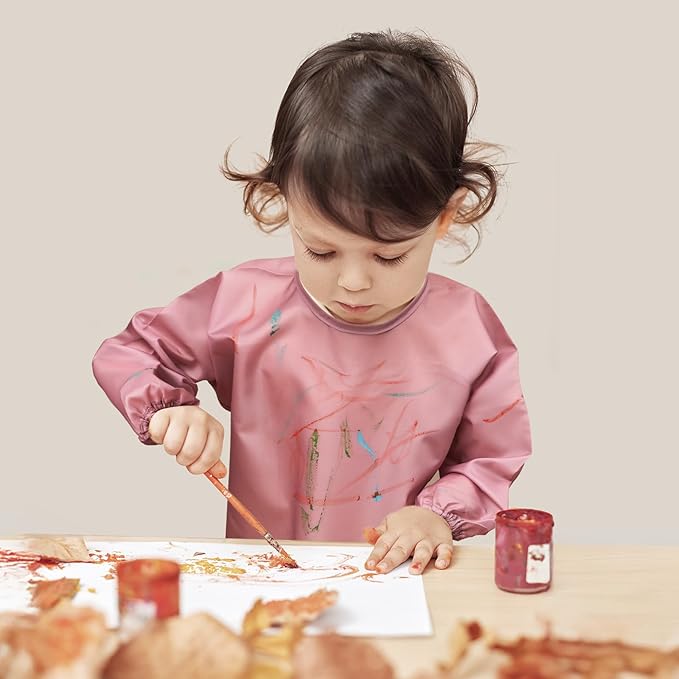 4 Pack Long Sleeve Bib, Waterproof Sleeved Smock - Image 5