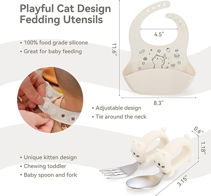 Portable Baby Plates with Suction, Non-Slip Dishwasher Safe Plates & Utensils - Image 4