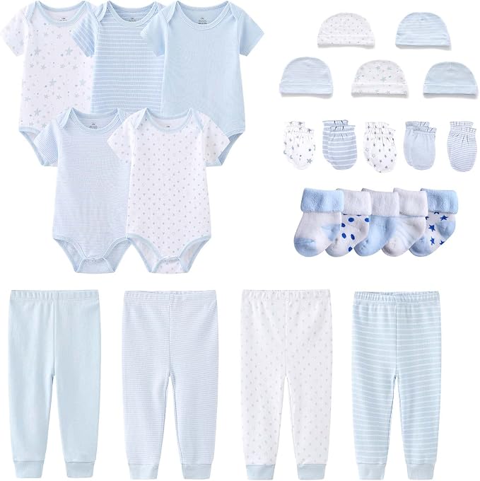 Newborn Layette Gift Set Bodysuits Pants by MAMIMAKA