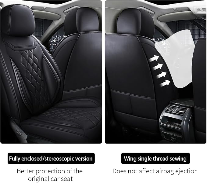 Leather Car Seat Covers for Volkswagen Atlas 2019-2023 Waterproof, Breathable - Image 4