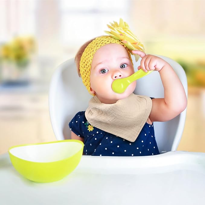 Accmor 10 Pack Muslin Baby Bibs 100% Cotton Bandana Drool Bibs - Image 5