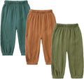 MYGBCPJS Baby Boys Girls Cotton Linen Trousers Kids Casual Ankle Pants Loose by MYGBCPJS