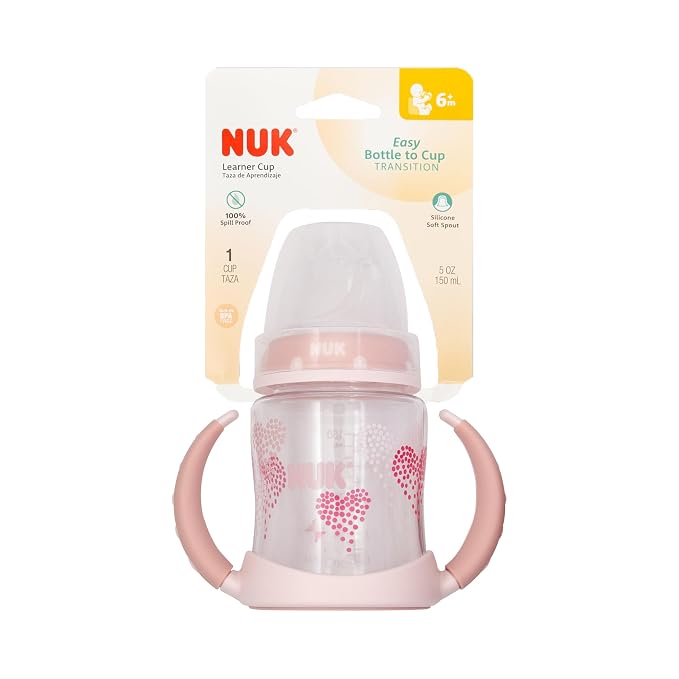NUK Learner Cup, 5 Oz, Soft Spout, Easy-Grip Handles, BPA Free, Spill Proof - Image 8