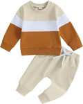Kupretty Toddler Baby Boy Fall Winter Clothes Color Block Long Sleeve by Kupretty