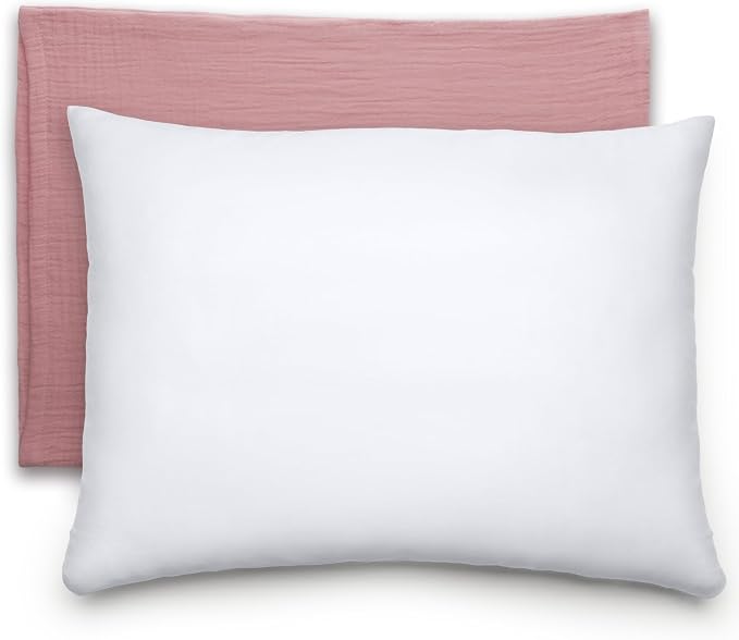 Comfy Cubs Toddler Pillow with Muslin Pillowcase, 13 x 18 in by ComfyCubs