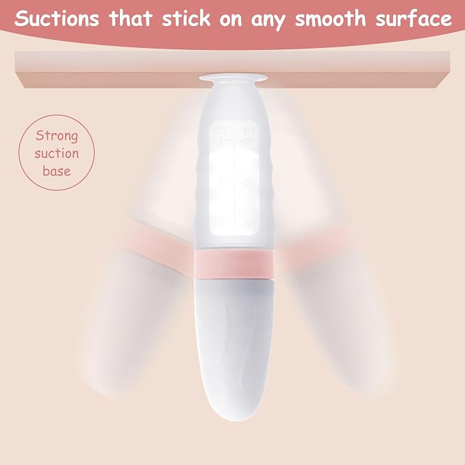 WAJIAYON Baby Food Feeder 4 Pack Silicone Baby Food Dispensing Spoon-3 oz - Image 7