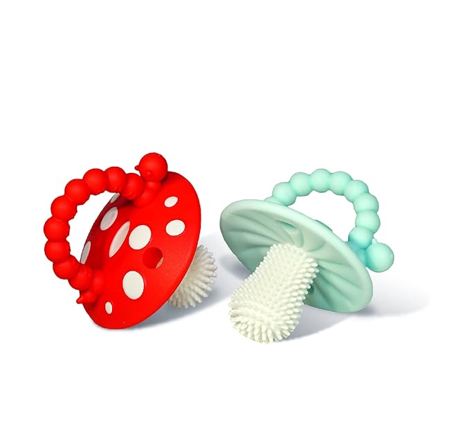RaZbaby Soft Silicone Infant & Baby 3M+ Teether Toy Massaging Bristles Teething by RaZbaby